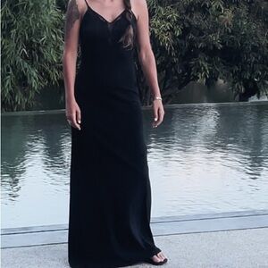 Elegant Black Beaded Cache Vintage Dress
